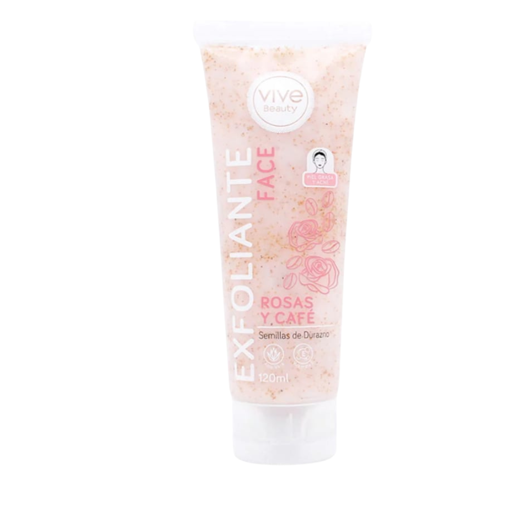 EXFOLIANTE FACIAL ROSA Y CAFÉ